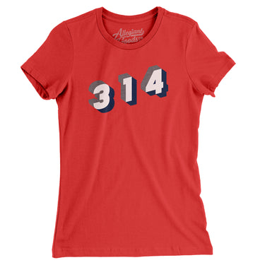 St. Louis 314 Area Code Women's T-Shirt-Allegiant Goods Co. Vintage Sports Apparel