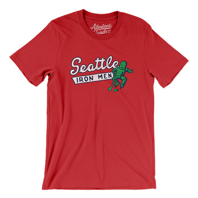 Seattle Ironmen Hockey Men/Unisex T-Shirt-Red-Allegiant Goods Co. Vintage Sports Apparel