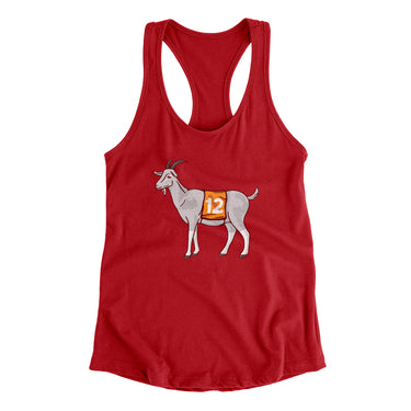 GOAT #12 Women's Racerback Tank-Allegiant Goods Co. Vintage Sports Apparel
