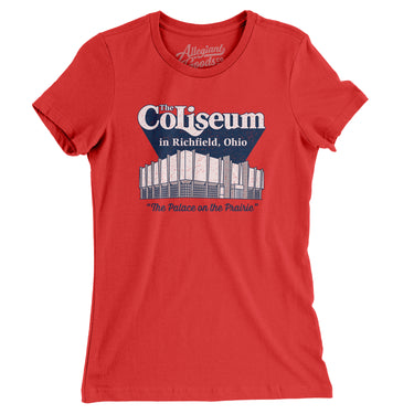 Richfield Ohio Coliseum Women's T-Shirt-Allegiant Goods Co. Vintage Sports Apparel