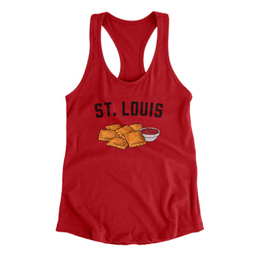 St. Louis Toasted Ravioli Women's Racerback Tank-Allegiant Goods Co. Vintage Sports Apparel