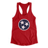 Tennessee State Flag Women's Racerback Tank-Red-Allegiant Goods Co. Vintage Sports Apparel