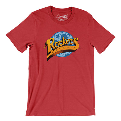 Detroit Rockers Soccer Men/Unisex T-Shirt-Heather Red-Allegiant Goods Co. Vintage Sports Apparel