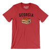 Georgia Peach Crate Men/Unisex T-Shirt-Heather Red-Allegiant Goods Co. Vintage Sports Apparel