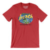 Dinosaur Beach Amusement Park Men/Unisex T-Shirt-Heather Red-Allegiant Goods Co. Vintage Sports Apparel