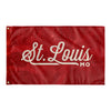 St. Louis Missouri Wall Flag (Red & Off-White)-Wall Flag - 36"x60"-Allegiant Goods Co. Vintage Sports Apparel