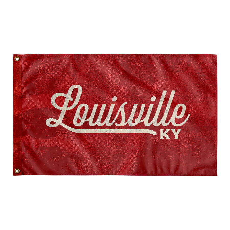 Louisville Kentucky Wall Flag (Red & Off-White) - Allegiant Goods Co.