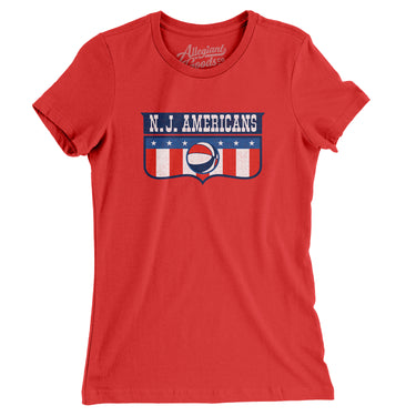 New Jersey Americans Basketball Women's T-Shirt-Allegiant Goods Co. Vintage Sports Apparel
