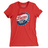Buffalo Bison Hockey Women's T-Shirt-Red-Allegiant Goods Co. Vintage Sports Apparel