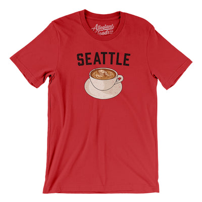 Seattle Coffee Men/Unisex T-Shirt-Red-Allegiant Goods Co. Vintage Sports Apparel