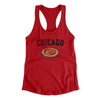 Chicago Style Deep Dish Pizza Women's Racerback Tank-Red-Allegiant Goods Co. Vintage Sports Apparel