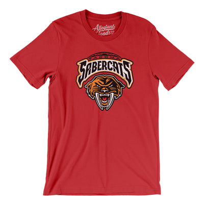 Tacoma Sabercats Hockey Men/Unisex T-Shirt-Red-Allegiant Goods Co. Vintage Sports Apparel