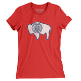 Wyoming State Flag Women's T-Shirt-Allegiant Goods Co. Vintage Sports Apparel