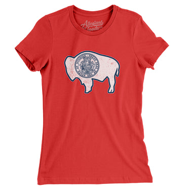 Wyoming State Flag Women's T-Shirt-Allegiant Goods Co. Vintage Sports Apparel