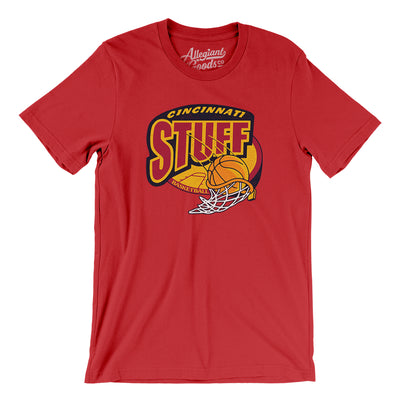 Cincinnati Stuff Basketball Men/Unisex T-Shirt-Red-Allegiant Goods Co. Vintage Sports Apparel