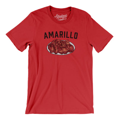 Amarillo Steak Men/Unisex T-Shirt-Red-Allegiant Goods Co. Vintage Sports Apparel