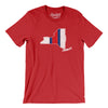 New York Helmet Stripes Men/Unisex T-Shirt-Red-Allegiant Goods Co. Vintage Sports Apparel