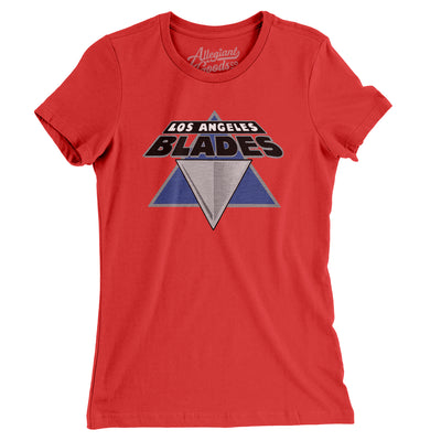 Los Angeles Blades Roller Hockey Women's T-Shirt-Red-Allegiant Goods Co. Vintage Sports Apparel