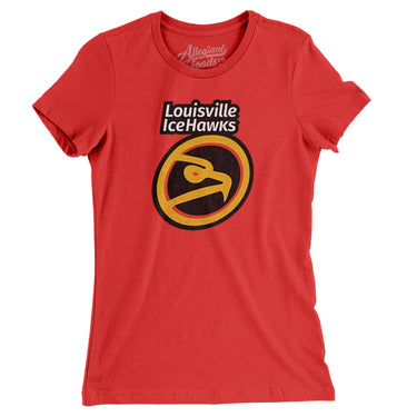 Louisville IceHawks Defunct Hockey Women's T-Shirt-Allegiant Goods Co. Vintage Sports Apparel