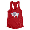 Wyoming State Flag Women's Racerback Tank-Red-Allegiant Goods Co. Vintage Sports Apparel