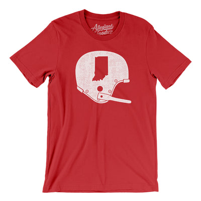 Indiana Vintage Football Helmet Men/Unisex T-Shirt-Red-Allegiant Goods Co. Vintage Sports Apparel