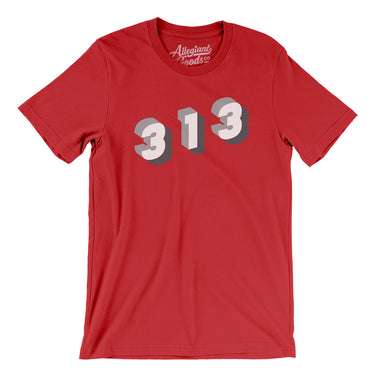 Detroit 313 Area Code Men/Unisex T-Shirt-Allegiant Goods Co. Vintage Sports Apparel