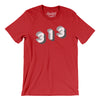 Detroit 313 Area Code Men/Unisex T-Shirt-Red-Allegiant Goods Co. Vintage Sports Apparel