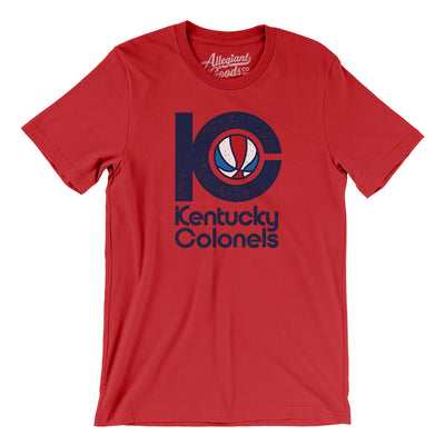 Kentucky Colonels Basketball Men/Unisex T-Shirt-Red-Allegiant Goods Co. Vintage Sports Apparel