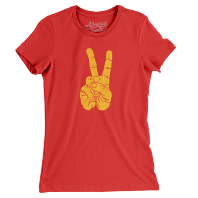 V For Victory Women's T-Shirt-Red-Allegiant Goods Co. Vintage Sports Apparel