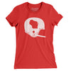 Wisconsin Vintage Football Helmet Women's T-Shirt-Red-Allegiant Goods Co. Vintage Sports Apparel