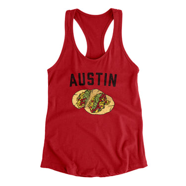 Austin Tacos Women's Racerback Tank-Allegiant Goods Co. Vintage Sports Apparel