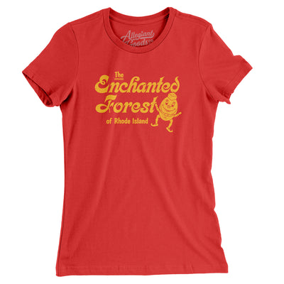 Enchanted Forest Amusement Park Women's T-Shirt-Red-Allegiant Goods Co. Vintage Sports Apparel