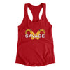 Savage Pads Women's Racerback Tank-Red-Allegiant Goods Co. Vintage Sports Apparel
