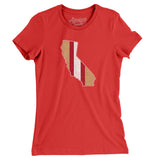California Helmet Stripes Women's T-Shirt-Allegiant Goods Co. Vintage Sports Apparel