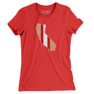 California Helmet Stripes Women's T-Shirt-Allegiant Goods Co. Vintage Sports Apparel