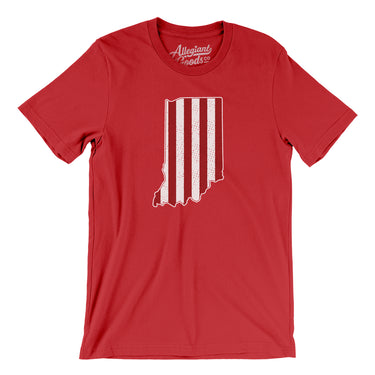 Indiana Hoosier Stripes Men/Unisex T-Shirt-Allegiant Goods Co. Vintage Sports Apparel