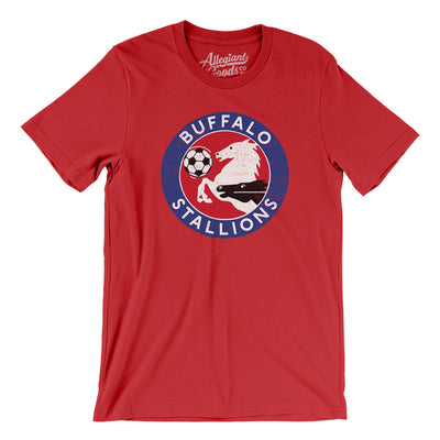 Buffalo Stallions Soccer Men/Unisex T-Shirt-Red-Allegiant Goods Co. Vintage Sports Apparel