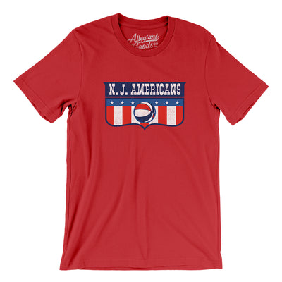 New Jersey Americans Basketball Men/Unisex T-Shirt-Red-Allegiant Goods Co. Vintage Sports Apparel