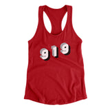 Raleigh 919 Area Code Women's Racerback Tank-Allegiant Goods Co. Vintage Sports Apparel