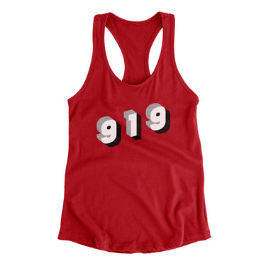 Raleigh 919 Area Code Women's Racerback Tank-Allegiant Goods Co. Vintage Sports Apparel