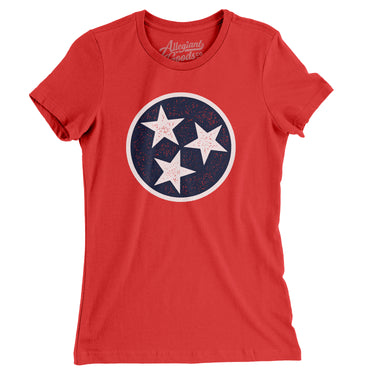 Tennessee State Flag Women's T-Shirt-Allegiant Goods Co. Vintage Sports Apparel