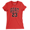 GOAT #23 Women's T-Shirt-Red-Allegiant Goods Co. Vintage Sports Apparel