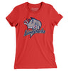 Columbus Landsharks Lacrosse Women's T-Shirt-Red-Allegiant Goods Co. Vintage Sports Apparel
