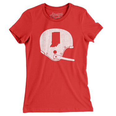 Indiana Vintage Football Helmet Women's T-Shirt-Allegiant Goods Co. Vintage Sports Apparel