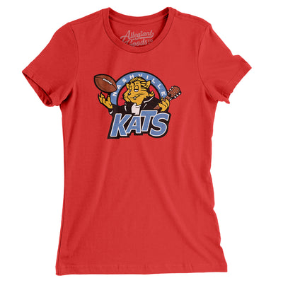 Nashville Kats Arena Football Women's T-Shirt-Red-Allegiant Goods Co. Vintage Sports Apparel