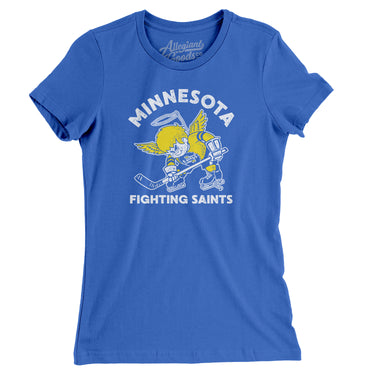 Minnesota Fighting Saints Hockey Women's T-Shirt-Allegiant Goods Co. Vintage Sports Apparel