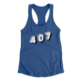 Orlando 407 Area Code Women's Racerback Tank-Allegiant Goods Co. Vintage Sports Apparel