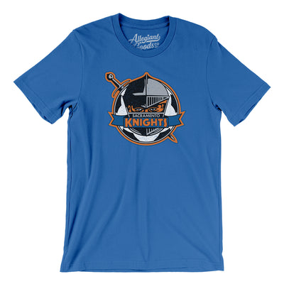 Sacramento Knights Soccer Men/Unisex T-Shirt-True Royal-Allegiant Goods Co. Vintage Sports Apparel