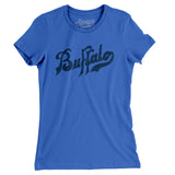 Buffalo Blues Baseball Women's T-Shirt-Allegiant Goods Co. Vintage Sports Apparel