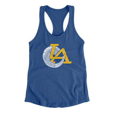 LA Ram Horn Women's Racerback Tank-Allegiant Goods Co. Vintage Sports Apparel